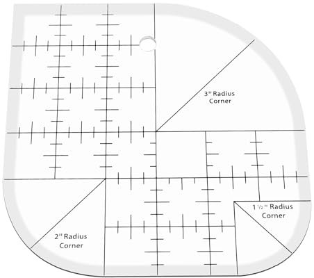 Acryl Lineal Nähen, Patchwork-Lineal, Gebogenes Ecklineal, Lineal Gebogen, Nähschablone, Multifunktionaler Transparenter Sewing Ruler Für Bastelprojekte Diy Nähen, Patchwork-Werkzeuge