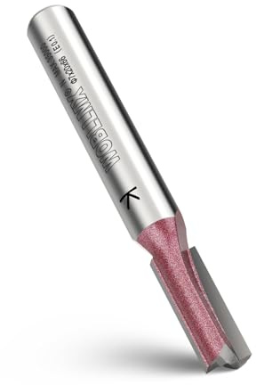 WOBLLMX Fraise à rainurer à tige 8 mm, diamètre 7 mm, longueur de travail 20 mm, fraise à rainurer professionnelle en carbure de tungstène standard pour bois, plaque de densité, accessoires, fraise à