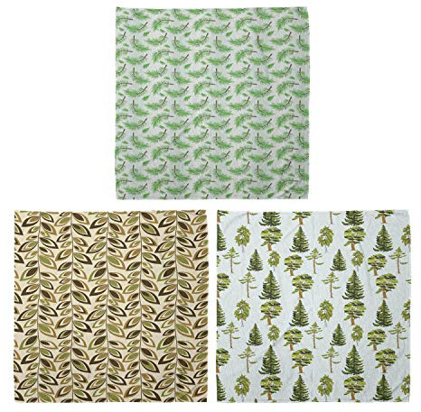 ABAKUHAUS Bandeau Unisexe, La chute des branches d'arbre pin Résumé feuillu Pin Chêne Sapin graphique, Lot de 3, Multicolore