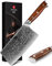 XINZUO Coltello Da Cuoco Cinese Acciaio Damasco, 18cm Coltello Mannaia, Professionale Affilata Mannaia per Carne e Verdure Coltello da Macellaio, Manico Rosewood Ergonomico -Yu Serie