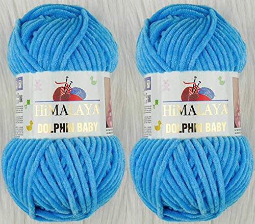 Himalaya Dolphin Baby Yarn Knitting Yarn 2 Skeins 264 Yards 2x100gram Super Bulky Baby Blanket Yarn (80326)
