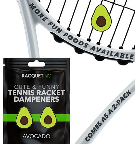 Racquet Inc. - Tennis Racket Vibration Dampeners - Shock Absorbing, Reduces String Vibration for Better Control & Comfort - Universal Fit for All Racquets - 2 Pack (Avocado)