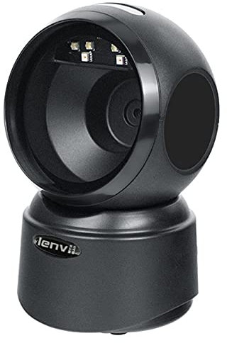 LENVII Desktop 2D Barcode Scanner QR Code Scanner Handsfree met automatische Barcode Reader,Compatibel 1D 2D QR Code Scanner Erfassung von Barcodes,für Kassensystem POS Supermarkt Barcodescanner
