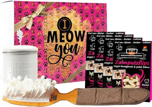 Qchefs Glückskiste Schnupperzahnbürste für Katzen. Zahnpflege zum Spielen, Schnüffelmatte beruhigt als Spielzeug Jede Katze, Zahnpflege und Schnüffelspaß als tägliches Ritual