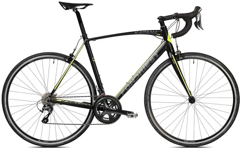 FONDRIEST Katana Rim Brake, Bicicletta Unisex Adulto, Nero/Giallo, 48