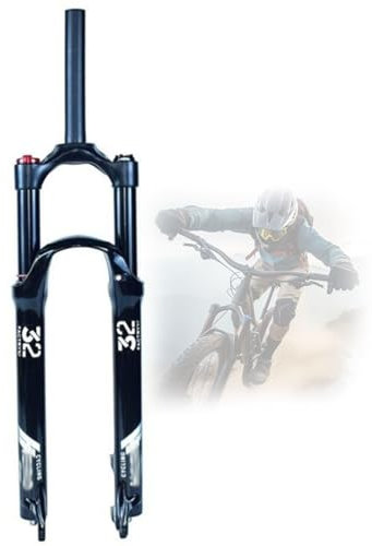 ZECHAO 26/27,5/29 Zoll Luftfedergabeln,Leichte 140mm Federweg-Scheibenbremse mit Schnellspanner Und Federgabel for Mountainbikes (Color : Straight Manual Lock, Size : 29inch)