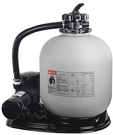 XtremepowerUS 19 Sand Filter 1.5HP Pump 4500 GPH Swimming Pumps System & Filters Combo Set Multi-Port Valve, for Domestic and Commercial Pools up to 18,000 Gallons Pool