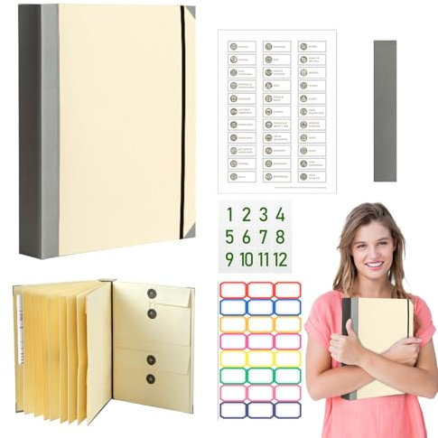 If I Die Classeur, In Case I Die Document Folder, Organisateur De Documents Importants Avec Autocollants, In Case I Go Missing Binder, Folio Document Organizer, Portable File Folder Pour La Maison