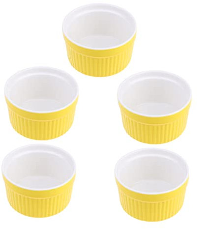 Cabilock Cuencos De Cerámica Para Hornear Pequeños Sin Asas Ideales Para Postres 5 Unidades Ecológico