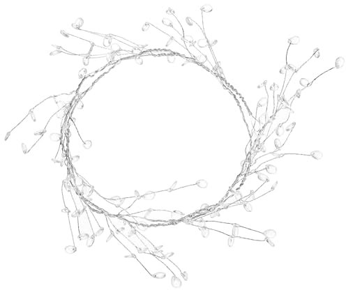 M METERXITY 47 Inch Crystal Water Drop Wire Garland Acrylic Crystal Garlands Bead Tree Garland String Branch for DIY Crafts/Bouquet/Christmas/Wedding/Home/Party [Clear]