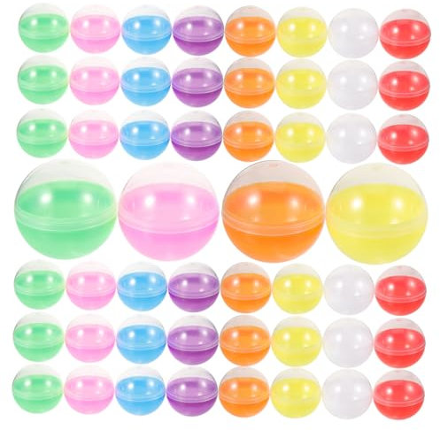 Warmhm 50pezzi Palline Di Plastica Trasparenti Riutilizzabili Per Imballaggio e Decorazioni Palline Svuotabili Per Feste e Giochi Contenitori Riempibili Per Caramelle e Piccole Sorprese