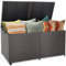 LIFEZEAL Baule da Esterno, 662 L, Cassapanca Contenitore da Esterno, in Rattan PE, Mobile Giardino, con 2 Ruote Universali, Baule Impermeabile, per Terrazza e Patio, 150 x 77 x 73 cm