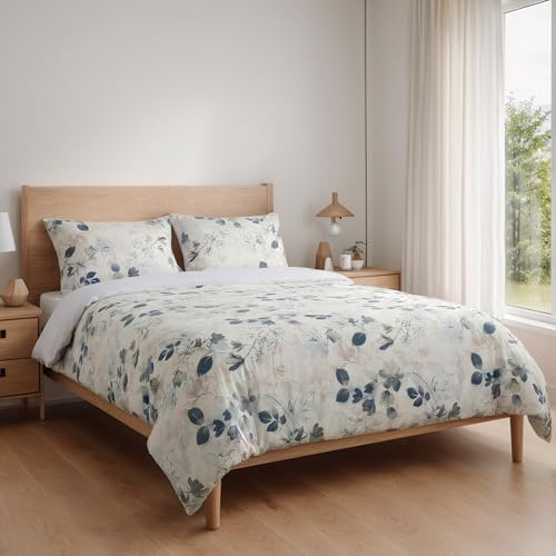 Etrexonline Juego de Funda Nórdica 3 Piezas Cama 90 Microfibra Extra Suave Transpirable - 1 Funda Edredón 150x220 cm, 1 Bajera 90x200+30 cm y 1 Funda de Almohada 50x90 cm (Herbal)