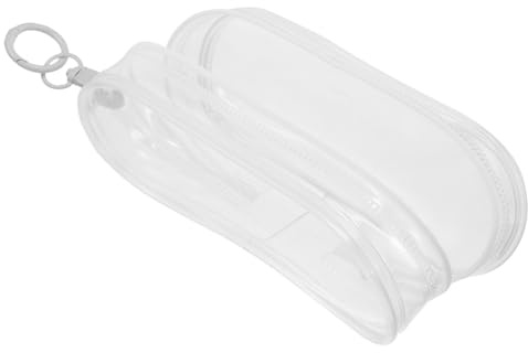 Generico Borsa per Bambole Mini Borsa Portatile e Protettiva con Fibbia Appendibile in Pvc Bianco per Mini Figure e Vestiti, per Ogni Occasione