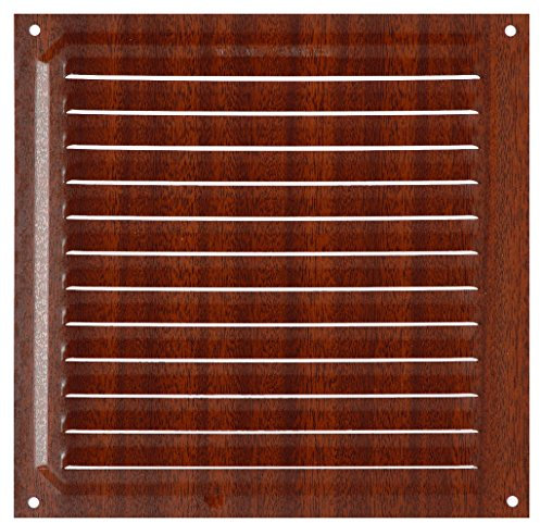 Brinox B70580Z - Rejilla de ventilación (20 x 20 cm) color madera oscura