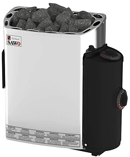 Sauna Poêle Électrique SAWO Mini / Mini X NB Trendline 3,6 kW; avec unité de contrôle intégrée: thermostat et minuterie; 230V 1N or 400V 2N; l'installation de montage mural