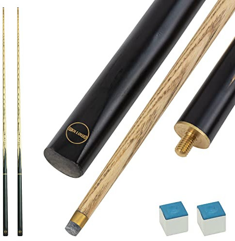 Wollowo 2 x 57 Inch White Ash Wood Snooker/Pool Cues