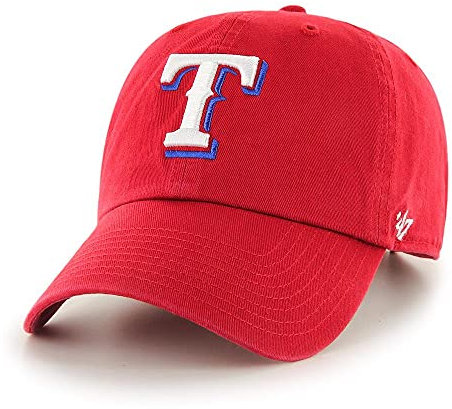 47 MLB Alternate Clean Up verstellbare Mütze für Erwachsene, Texas Rangers Rot, Texas Rangers Red, Einheitsgr��e
