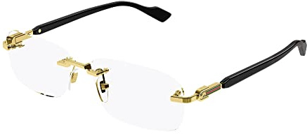 Gucci Occhiali da Vista GG1221O Oro Nero 56/16/140 uomo