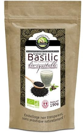 GRAINES DE BASILIC, 190G, ECOIDÉES, UNITÉ
