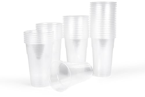 Inoverse 800 Stück Plastikbecher Trinkbecher, 0,3 L Transparent Ausschankbecher, Partybecher Kunststoff, Plastik Becher, Partygeschirr, Bierbecher, Wasserbecher