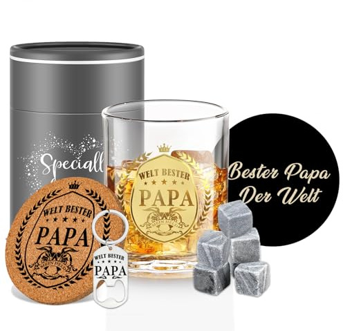 Present till pappa personaliserade whiskyglas för män på farsdag, jul eller annan tillförsel