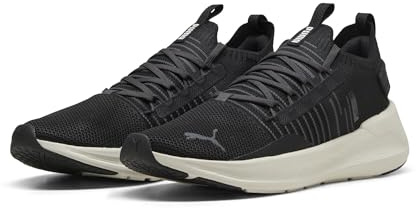PUMA Unisex Softride Symmetry Fuzion Ls Straßen-Laufschuh, Schwarz, Altrostgrau, Dampfgrau, 43 EU