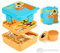 Farerkass Fiambrera para Niños con Compartimentos,1600 ml Caja Bento a Prueba de Fugas, para Niños Adultos, Aptos para Microondas y lavavajillas Perfecta para la Escuela Guardería y Excursiones Azul