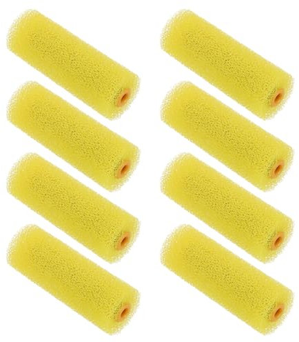 sourcing map Paint Roller Cover 4 Inch Small Texture Sponge Brush for Household Wall Painting Treatment 8Pcs