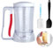 Teigportionierer 900ml, Kuchen Teigspender, Teigportionierer für Muffins mit Quetschgriff, Batter Dispenser Portionierer Teig mit Deckel und Skala um Kuchen, Pfannkuchen, Muffins, Waffeln zu Machen