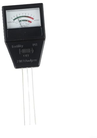 Dual function soil meter 2 in 1 for measuring soil pH and fertilizer levels to enhance plant growth and soil nutrition management