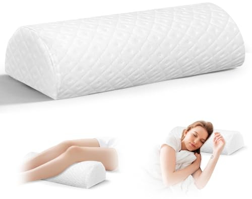 Cojín para rodillas para personas que duermen de lado, Cojín ergonómico para piernas y cuello de espuma viscoelástica, Cojín de posicionamiento para rodillas, espalda y caderas, Uso versátil como