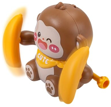 Qooplu Krabbelnder AFFE Aufziehtier | Vorschule Pädagogisches Spielzeugtier AFFE - Krabbelspielzeug für Kinder,für Kinder, Mädchen, zum Geburtstag und