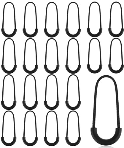 20 Pcs Zipper Pulls, Black U-Shaped Nylon Replacement Zipper Pulls for Backpacks, Luggage, Purses & Clothing Repair