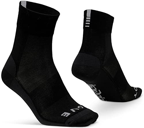 GripGrab Unisex Merino Lightweight Sl Sommer Fahrrad Socken, Schwarz, 38-41 EU