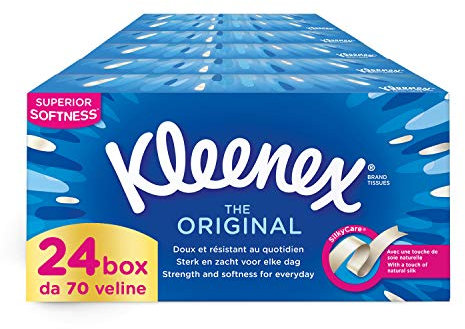 Kleenex Original Box Taschentücher, 24 Boxen à 70 Taschentücher