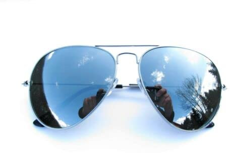 Alpland Sonnenbrille Pilotenbrille - große Gläser komplett silber gespiegelt