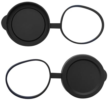 Copriobiettivo per binocolo/monoculare da 56 mm, diametro interno 66,5-69,7 mm, set di coperture in gomma nere