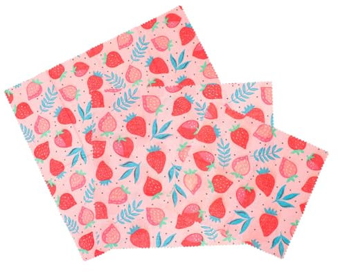 Cabilock 3pcs Beeswax Food Wraps Shrinkable Fridge Wraps Wrapping Paper for French Fries Candy Papers Beeswax