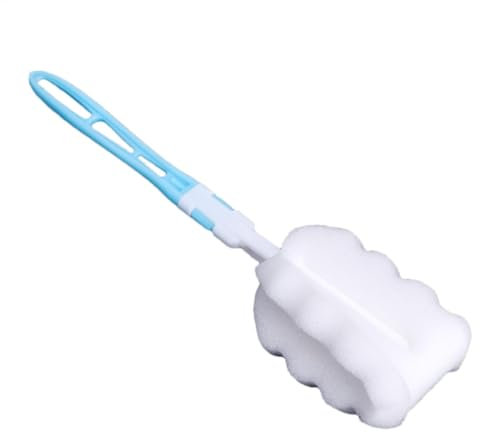 Spazzola per bottiglie in spugna, girevole a 360°, spazzola per piatti a manico lungo, strumento per la pulizia delle bottiglie, spazzola per la pulizia delle bottiglie di vino, spazzola per la