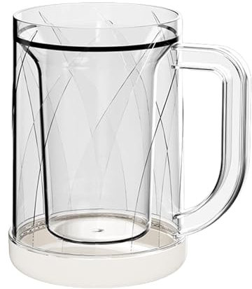 Tasse de congélation – Chope cadeau – Tasse robuste | Four à micro-ondes congélateur avec poignée ergonomique, tasses avec poignée, résistant à la chaleur, gobelet liquide, verres à mesurer