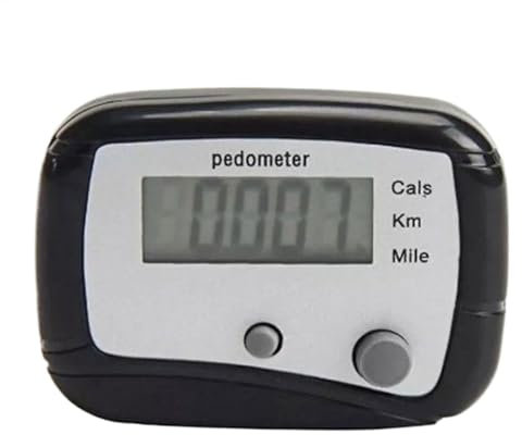 Pedometro da passeggio, contatore di chilometri e chilometri, multifunzionale sport Must-Have, ideale per sport, fitness quotidiano, esercizi, viaggi, tracciamento accurato, 4,7 x 3,5 cm