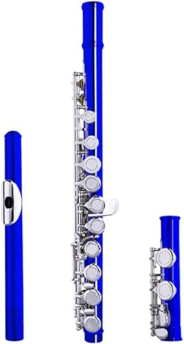 LABLADUO Flöjt, musikinstrument flöjt blå flöjt 16 hål koppar vit förnicklad flöjt C luft student nybörjare flöjt instrument