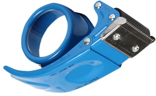 CHICIRIS Packing Tape Dispenser Efficient Cutter Sealing Tool for Transportation, Metal Plastic Tape Gun for Logistics Warehouse (Blue)