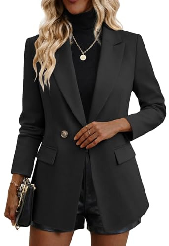 Mina Self Oversized Blazers for Women,Business Casual Black Womens Blazer