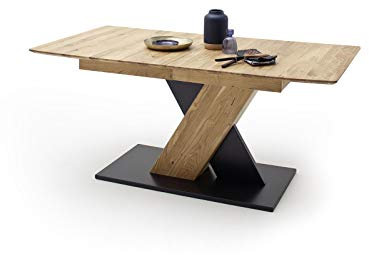 möbelando Esszimmertisch Tisch Küchentisch Massivholztisch Esstisch Cuba II Eiche/180 cm