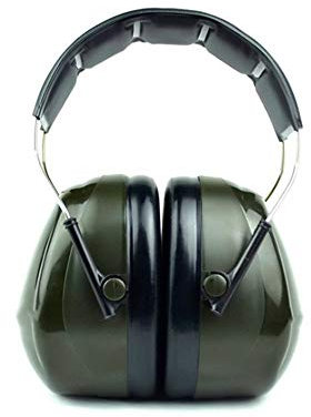 Cache-Oreilles Bloquant Le Son Bandeau Coquilles antibruit Casque for Aider Réduire Le Bruit Nocif (Couleur : Vert, Size : 31dB)