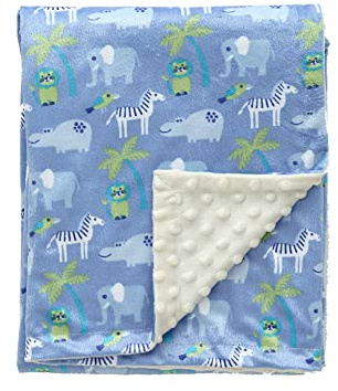CREVENT Manta de bebé Suave y Sedosa para niños, Regalo de Felpa Suave para recién Nacidos, Ropa de Cama para niños pequeños, zoológico, 75 x 100 cm