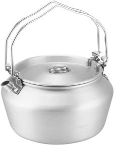 Fire-Maple Camping Kettle Camp Tea Coffee Pot | 1.2L Aluminum Outdoor Hiking Water Boiler | Portable Teapot Lightweight with Foldable Handle for Bushcraft