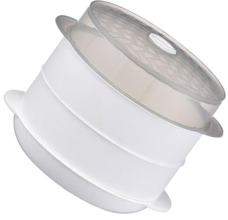 OFFSCH Vaporera De Alta Temperatura Para Alimentos Estuche Vapor Microondas Vaporera Redonda Tapa Para Horno Microondas